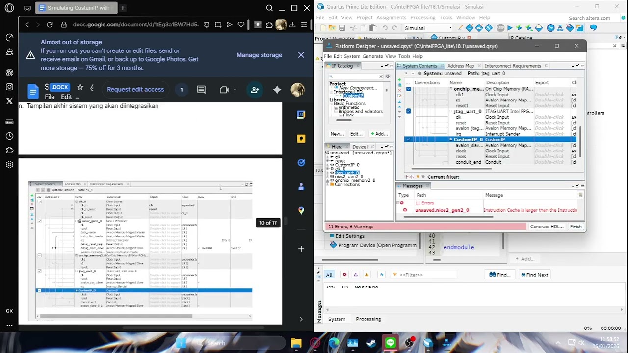 Telkom University | System On Chip Nios II Simulation Walkthrough