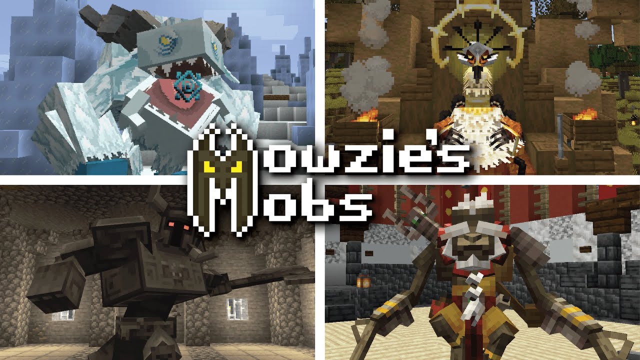 Mowzie's Mobs Add-On - All Bosses/All Boss Fights | Minecraft Bedrock Add-On