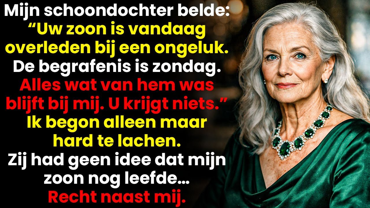 Mijn Schoondochter Belde Vanuit Utrecht:“Je Zoon Is Vandaag Overleden. Je Krijgt Niets.”Maar Hij Sto