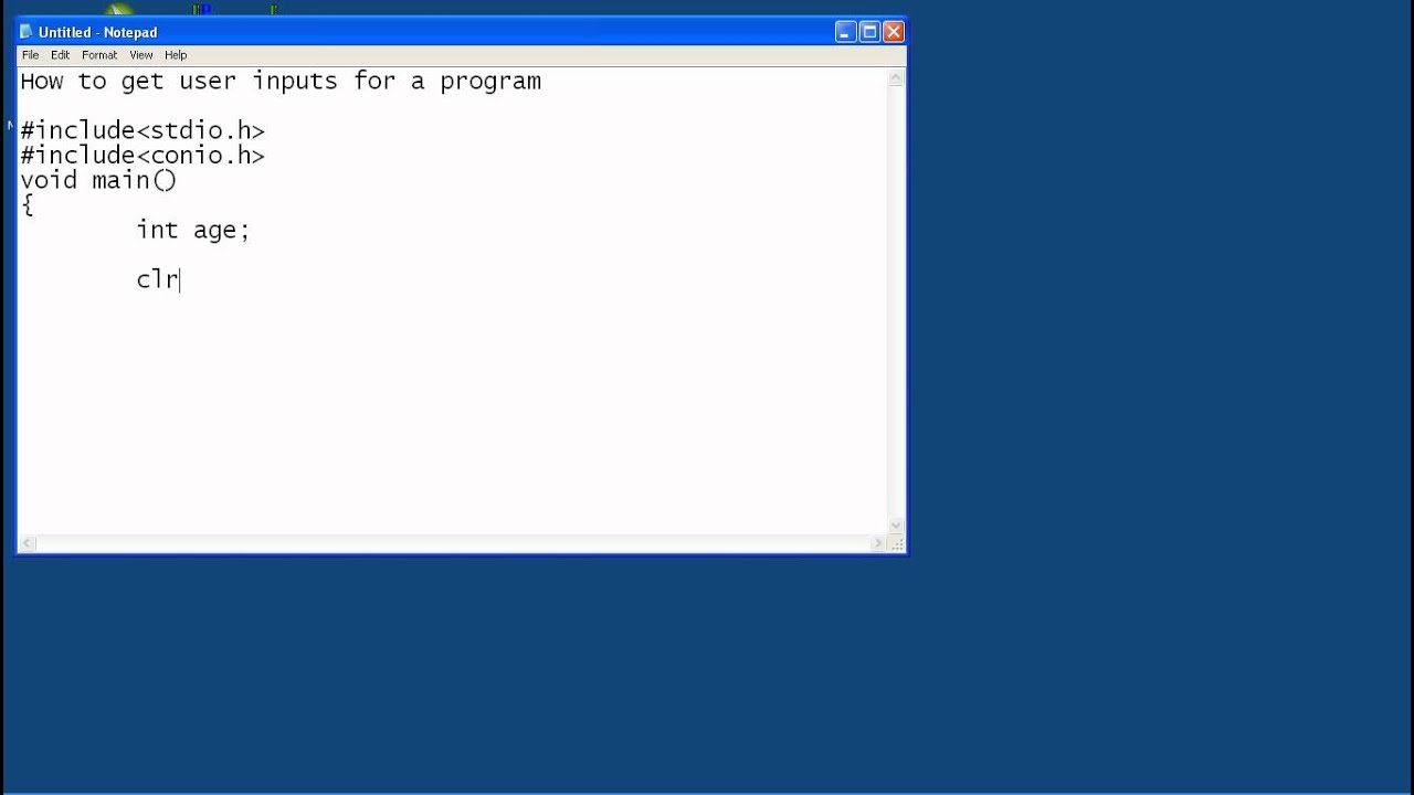 how to Get User Input in C