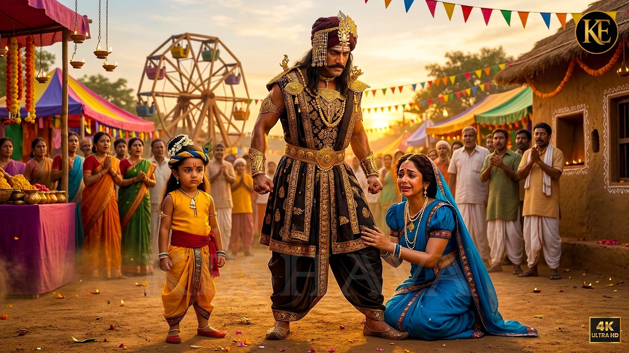 गांव के मेले में मैया ने कंस के पैर पकड़कर मांगी माफी || YMKN || Shree Krishan leela