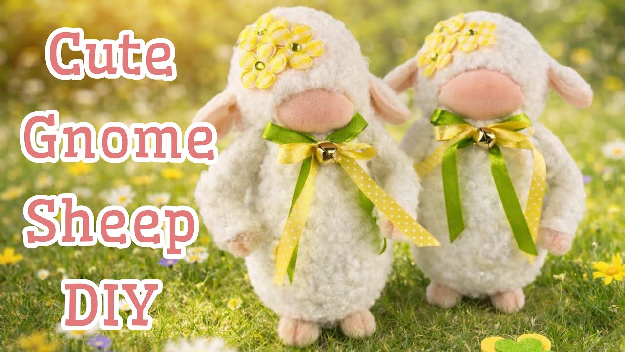 Make This Adorable Gnome Sheep | Step-by-Step Easy Sewing 🧙🏻‍♂️🐑