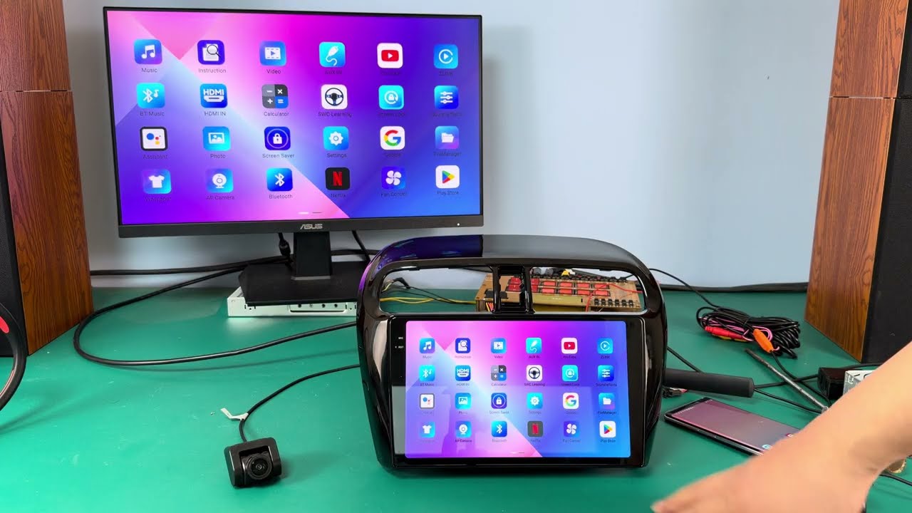 Быстрая и простая установка 9,5-дюймовой QLED 2K Android магнитолы в Mitsubishi Mirage 2012-2023