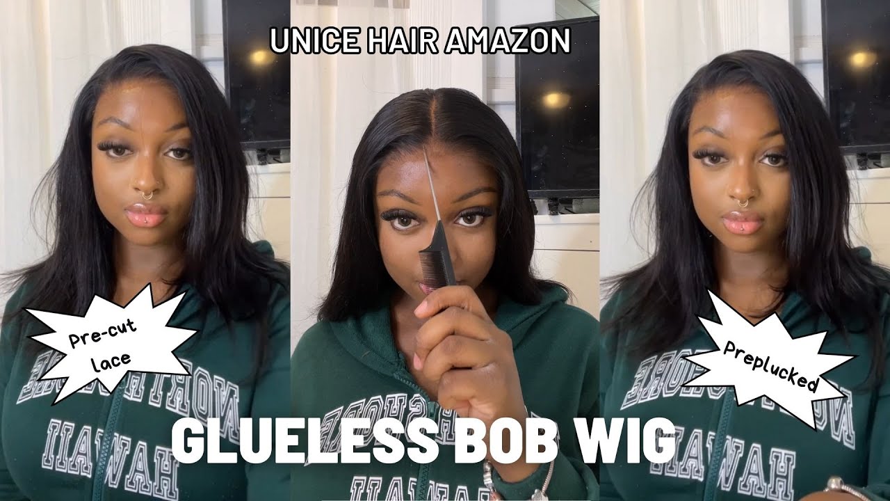 GLUELESS HD LACE BOB WIG FROM AMAZON😍 | Unice Hair