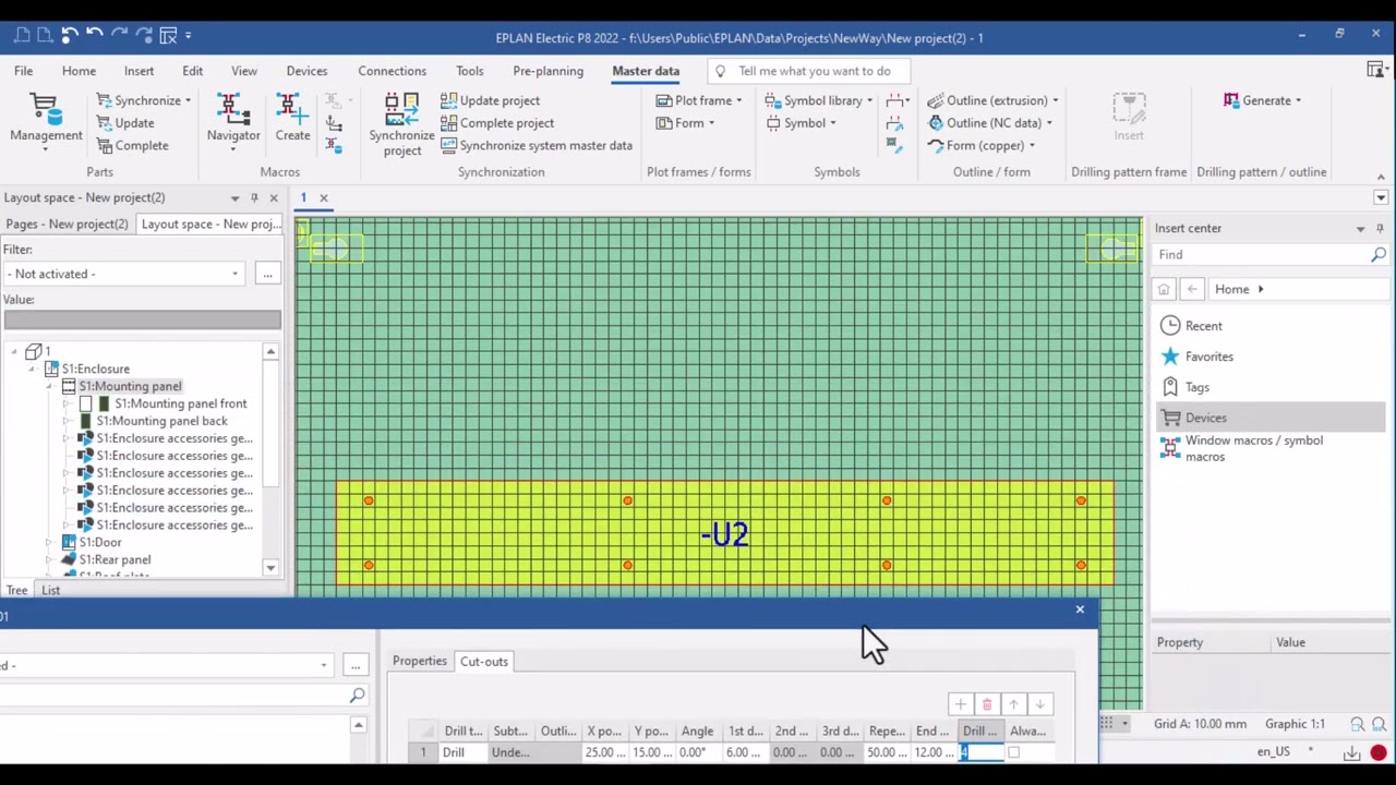 EPLAN Electric P8: Drilling View system in EPLAN Pro Panel#eplan #electrical #2025