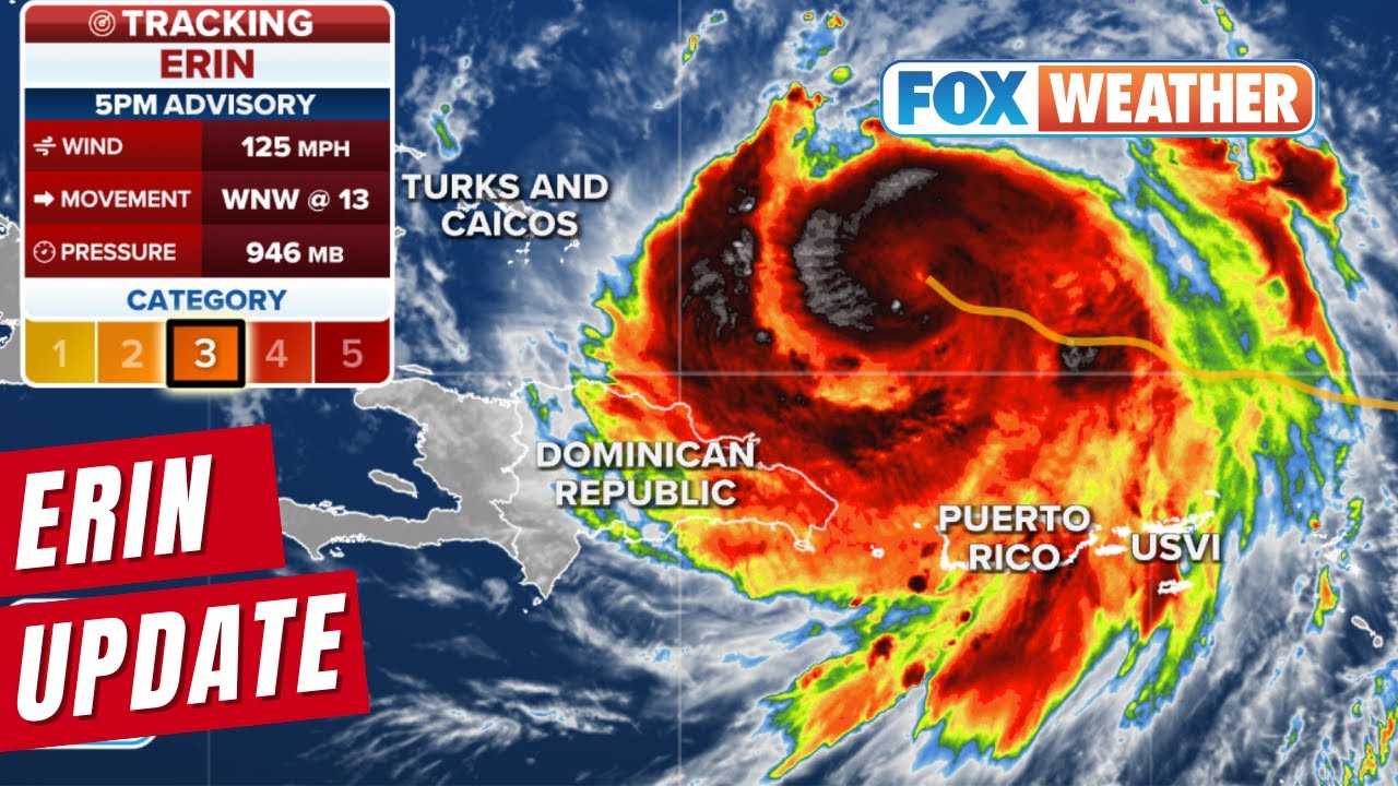 Hurricane Erin Barrels Across Atlantic, Lashing Caribbean