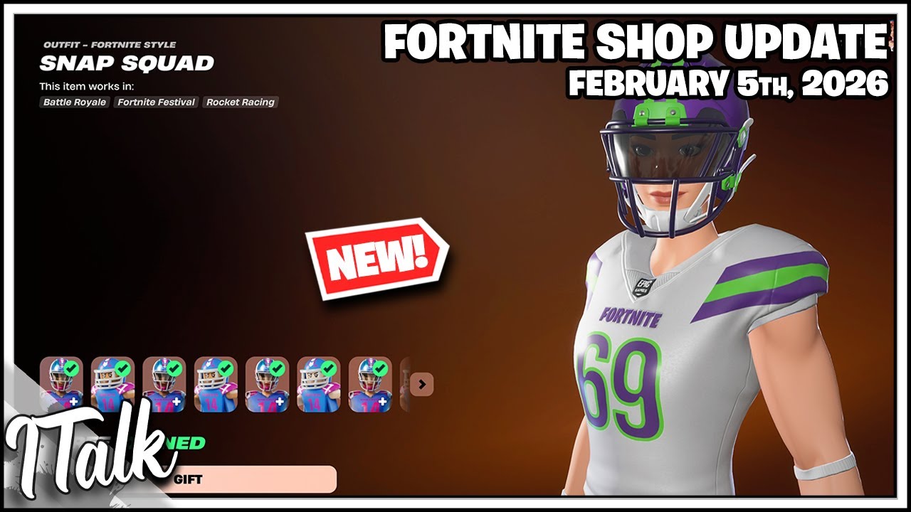Fortnite Shop NFL SKINS ARE BACK, NEW CAR! [February 5th, 2026] (Fortnite Chapter 7)