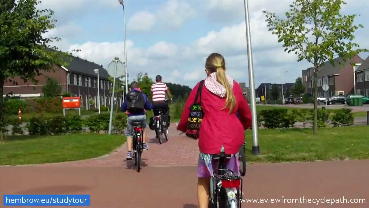 The school run in Assen, Netherlands - a country where children are important. True mass cycling