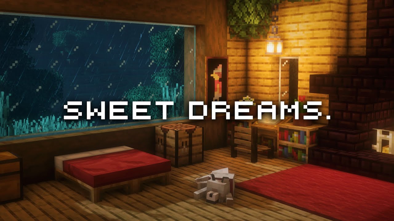 Rest now, you're finally home... (minecraft music box & rain sounds)