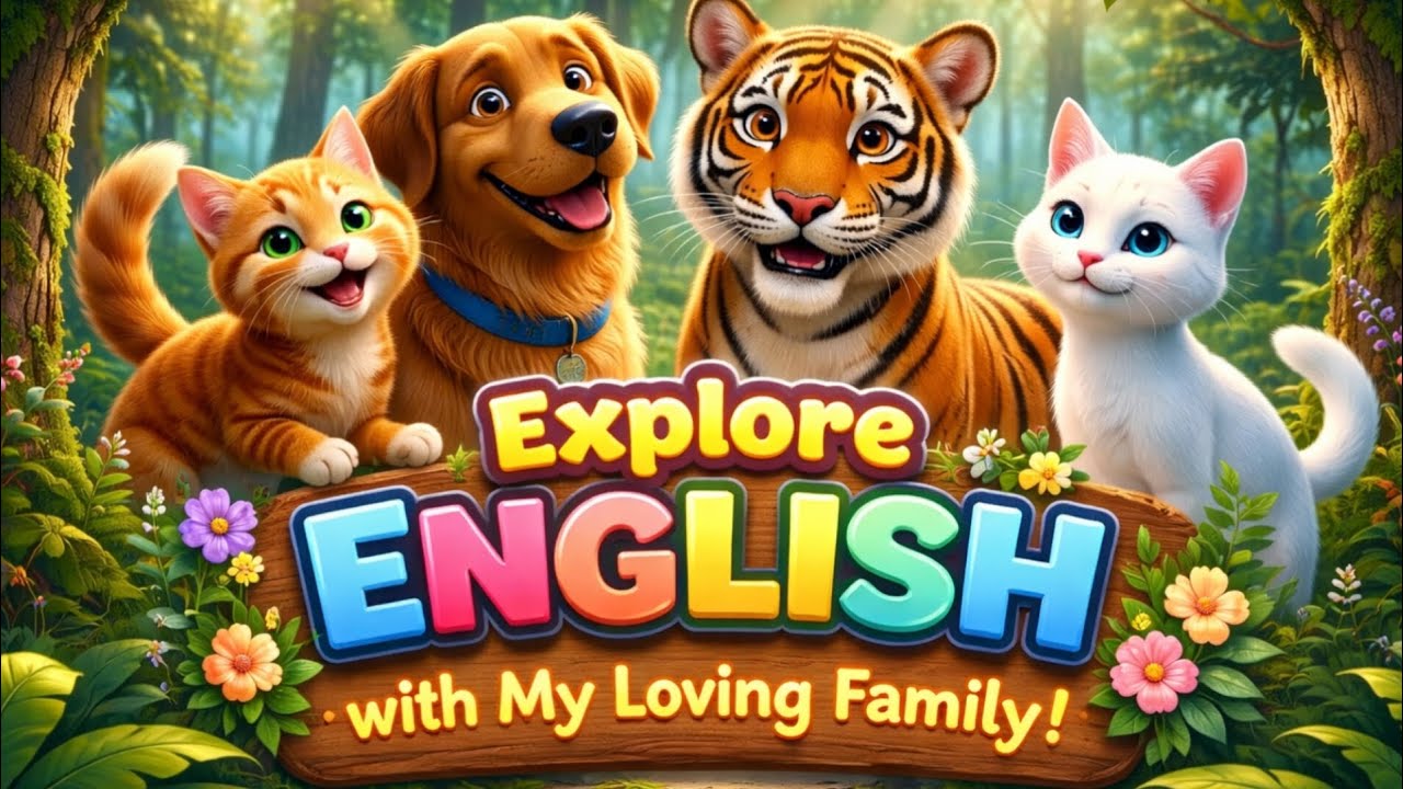 Easy English Learning with Animal Adventure 🐯 | Kids Story Time |