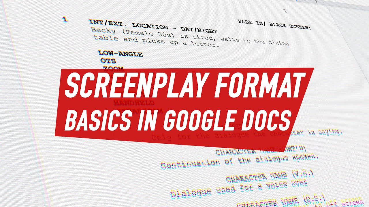 Основы форматирования сценариев в Google Docs