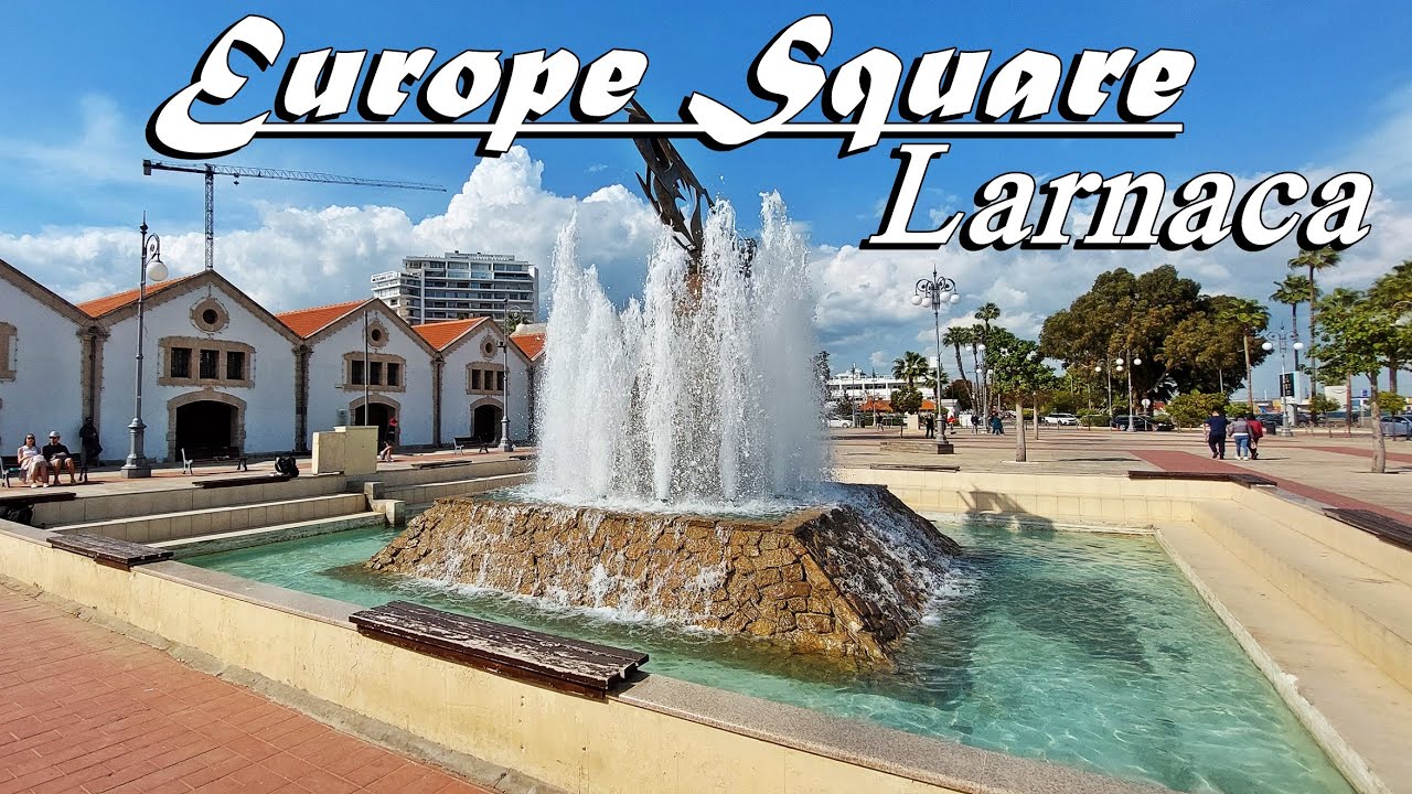 Europe Square Larnaca, Cyprus 2023 / Europe Square in Stadtzentrum von Larnaca, Zypern