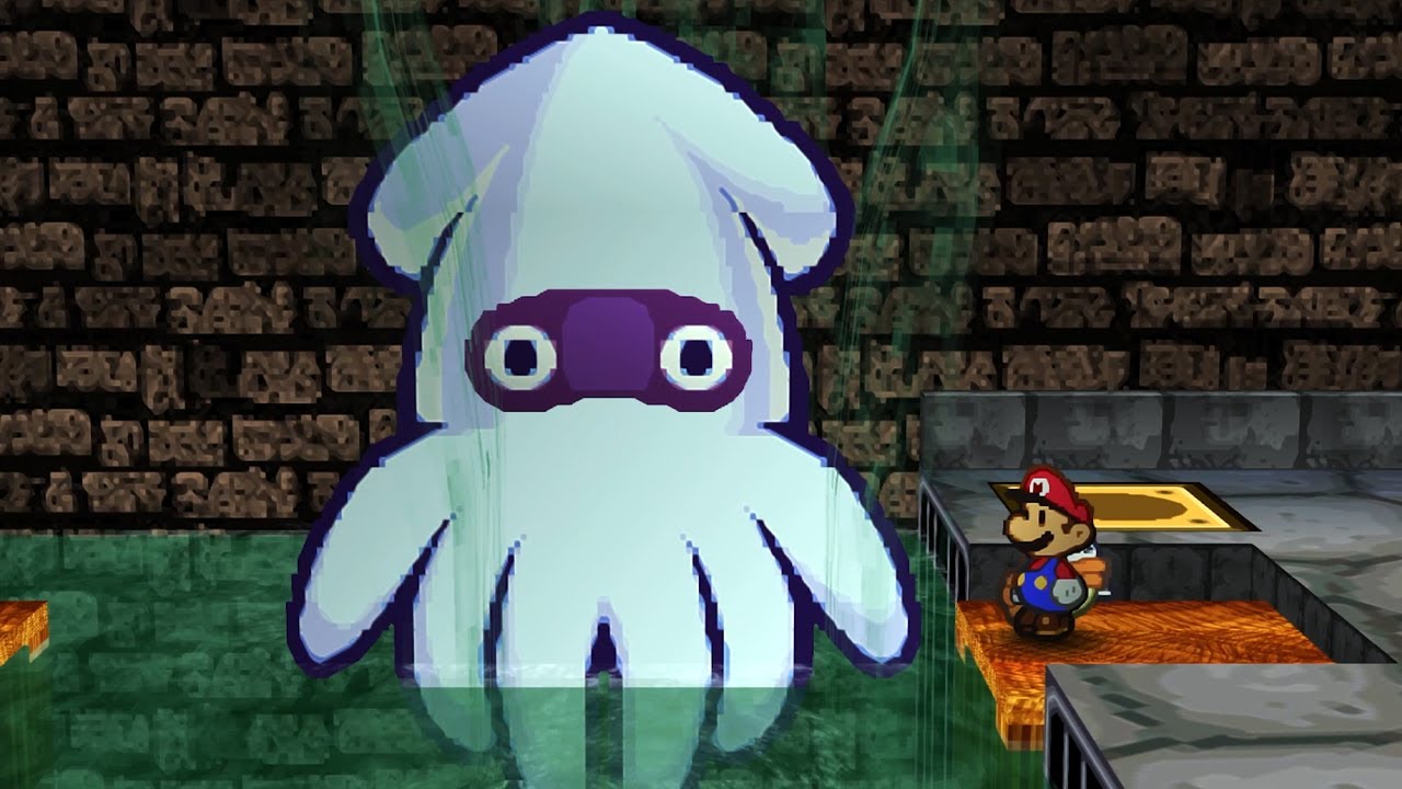 Paper Mario - Walkthrough Part 22 - Super Blooper Boss Battle