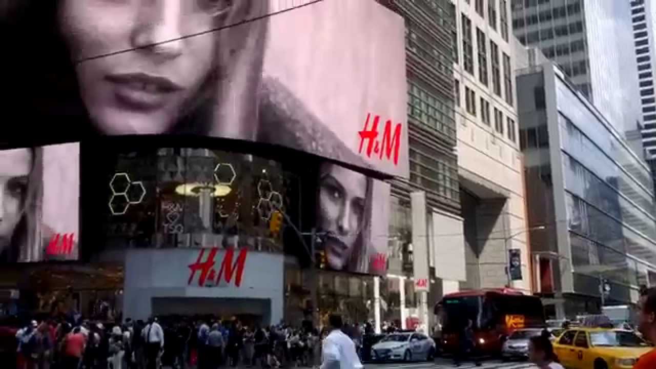 A View of H&M Store near Times Square, New York City, New York