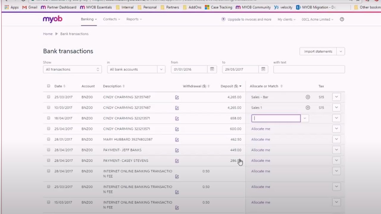 MYOB Essentials Basics