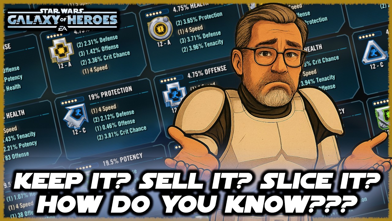 Which Mods and Mod Combos Should You Keep, Sell, and/or Slice in Star Wars Galaxy of Heroes?
