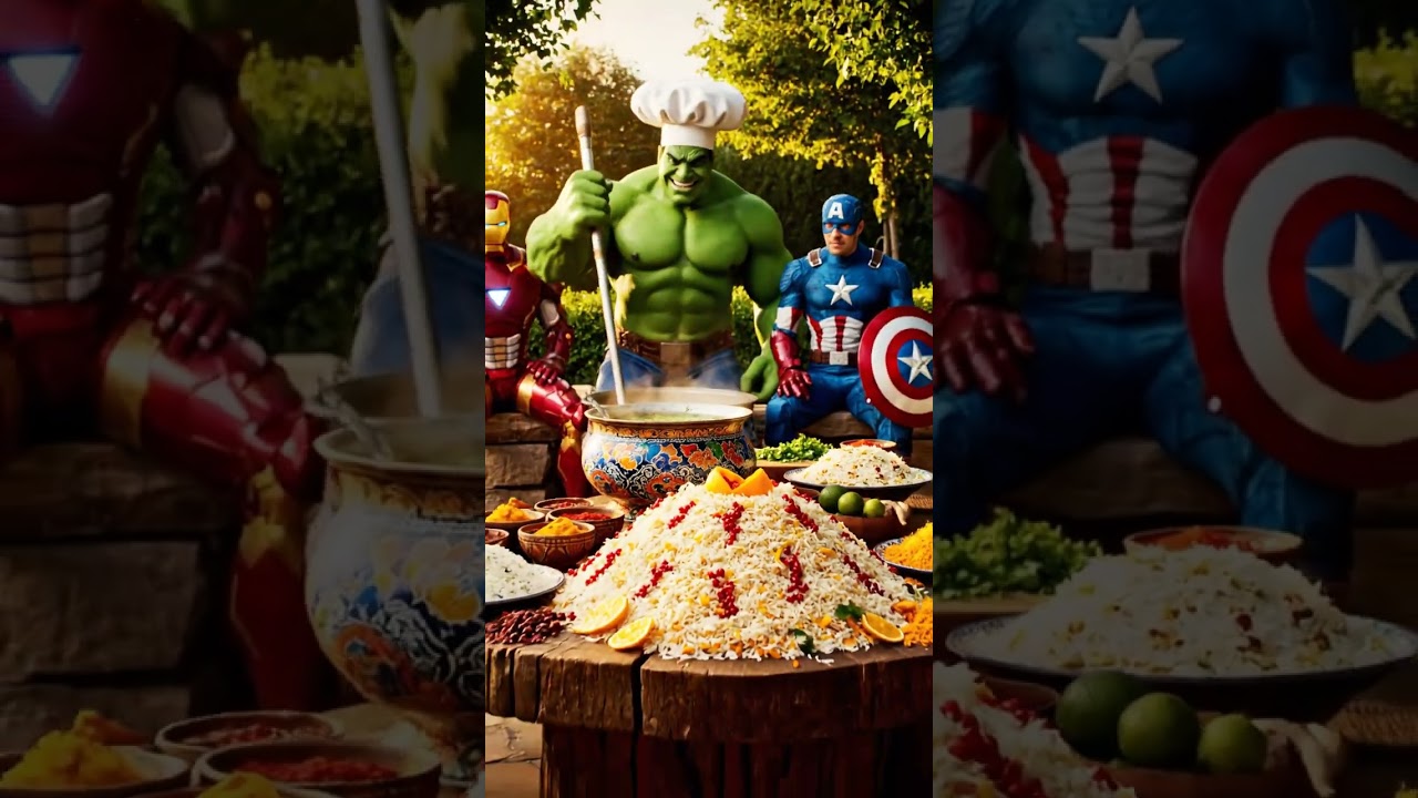 Avengers team and Persian girl cooking vedio scene 🍁⚡😨💥 #phonkmusic #shorts #trending #viral