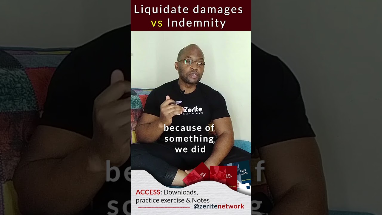 Indemnity and Liquidated damages, what is the difference?