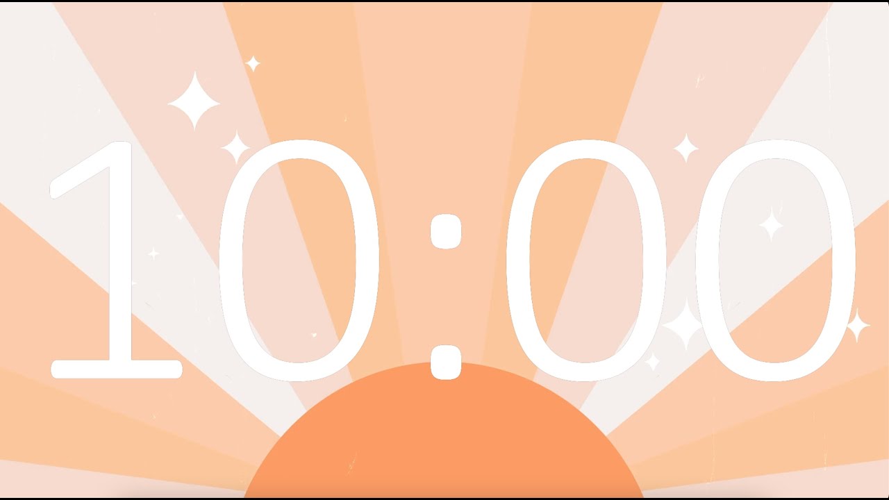 10 Minute Countdown Timer | Boho | Silent with Ending Chime