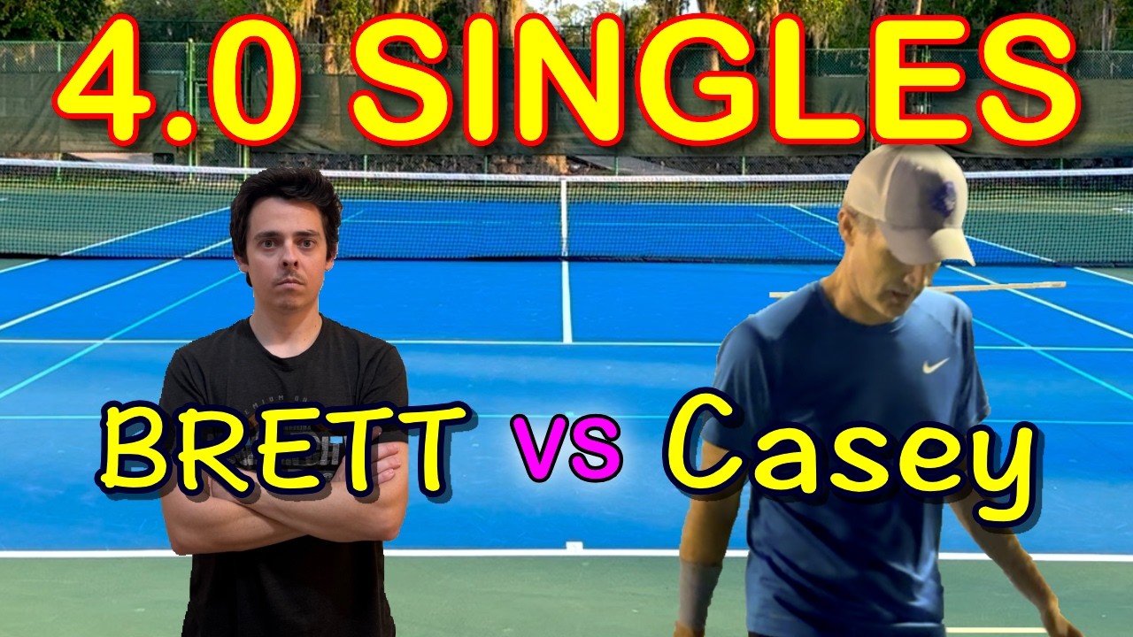 Бывший профессиональный игрок в гольф сразится с посредственным теннисистом - одиночный матч (4.0).