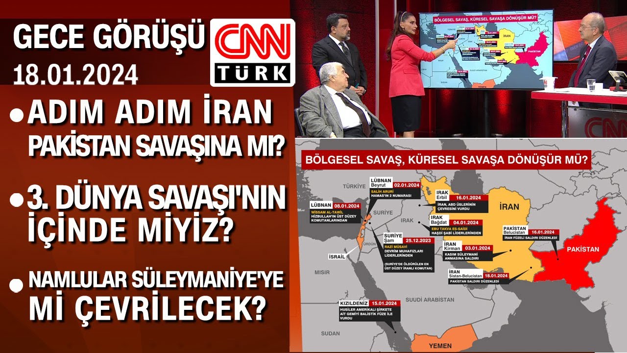 Adım adım İran-Pakistan savaşına mı? | Netanyahu: İran'a saldırıyoruz - Gece Görüşü 18.01.2024