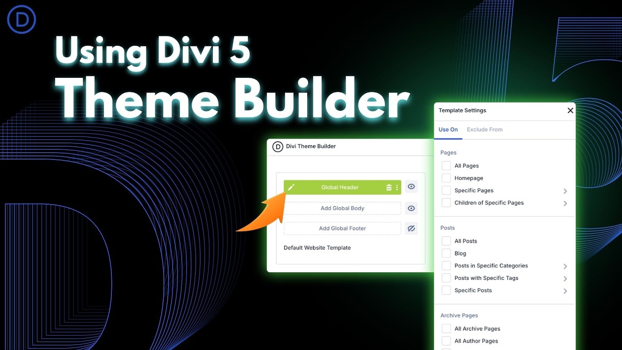 Использование конструктора тем Divi в Divi 5