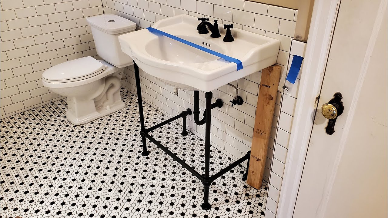 Old Style Cabinet Less Sink Installation