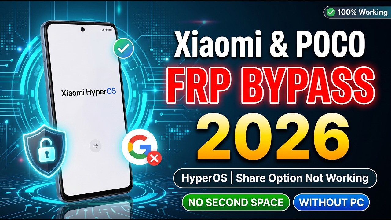 Xiaomi & POCO FRP Bypass 2026 🔥 HyperOS | Share Option Not Working | No PC | Android 15/16/17