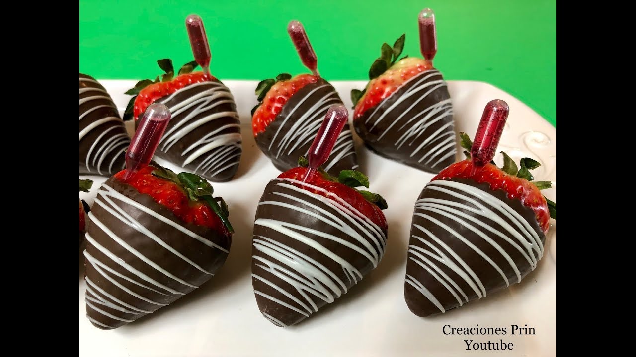 Fresas Cubiertas de Chocolate para negocio o mesa de postres