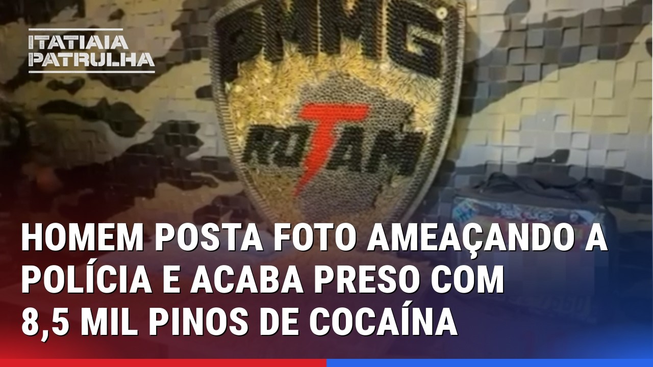 MAIS DE 8,5 MIL PINOS DE COCAÍNA SÃO APREENDIDOS EM BH APÓS SUSPEITO POSTAR FOTO AMEAÇANDO A POLÍCIA