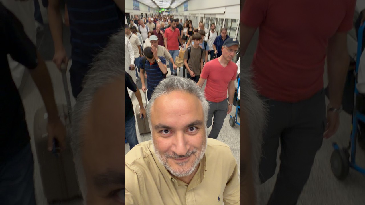 Walking Through the Crowds at the Airport