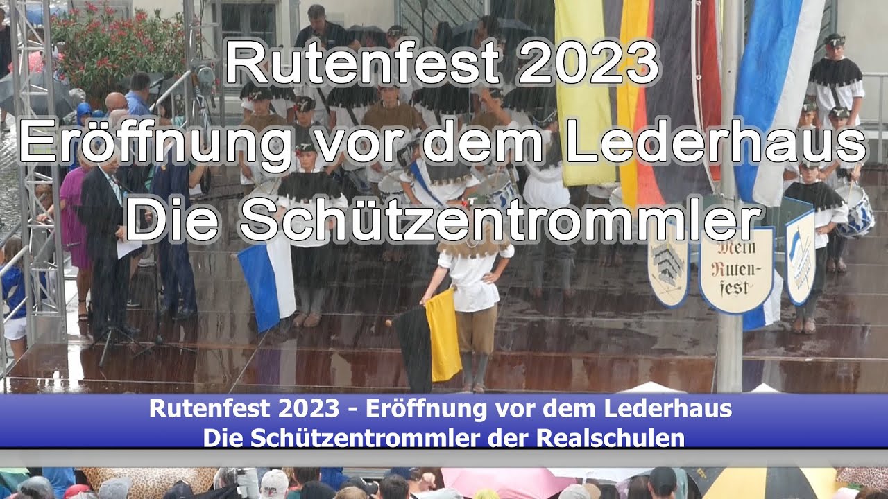 Rutenfest 2023 - Eröffnung vor dem Lederhaus - Die Schützentrommler
