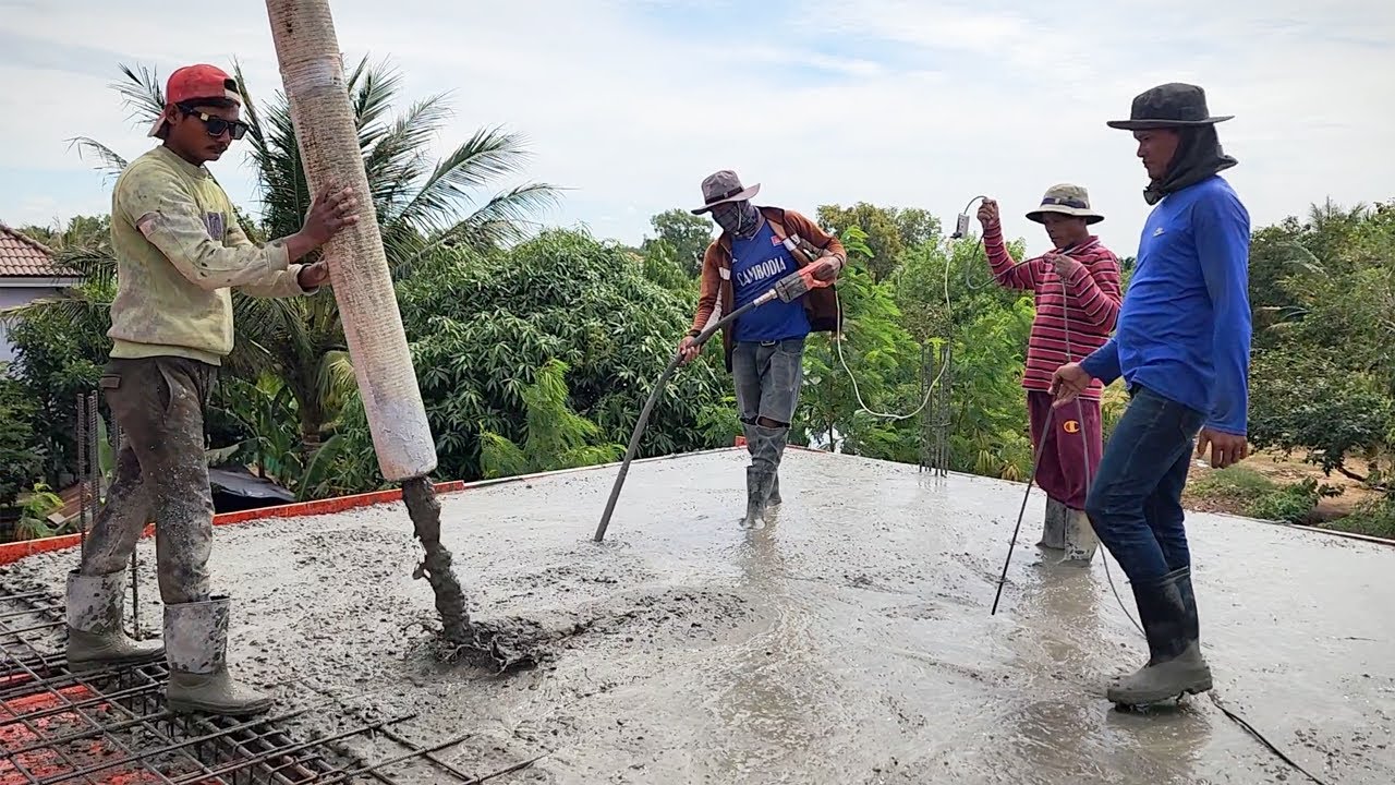 Concrete Slab Pouring for Beginners | Group Workers DIY