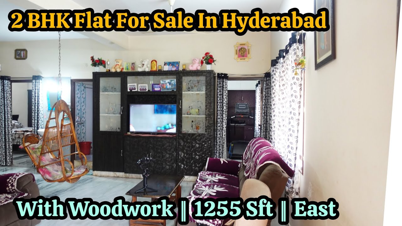 2 BHK Flat For Sale In Hyderabad 🏩 || 1255 Sft ||  Woodwork || Spacious Flat ||  Code: PAR- 966 ✨️