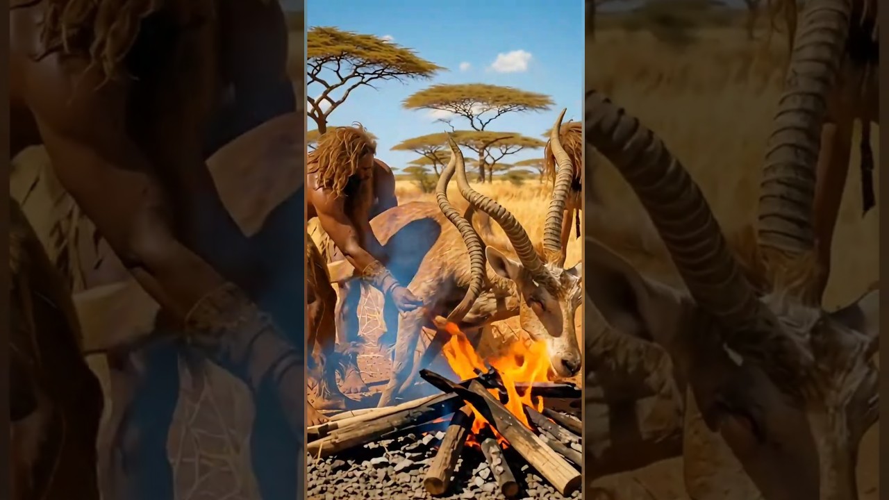 &ldquo;Primitive Hunters of the African Savanna &ndash; Neanderthals Carrying Their Hunt (8K Ultra Realistic)&rdquo;
