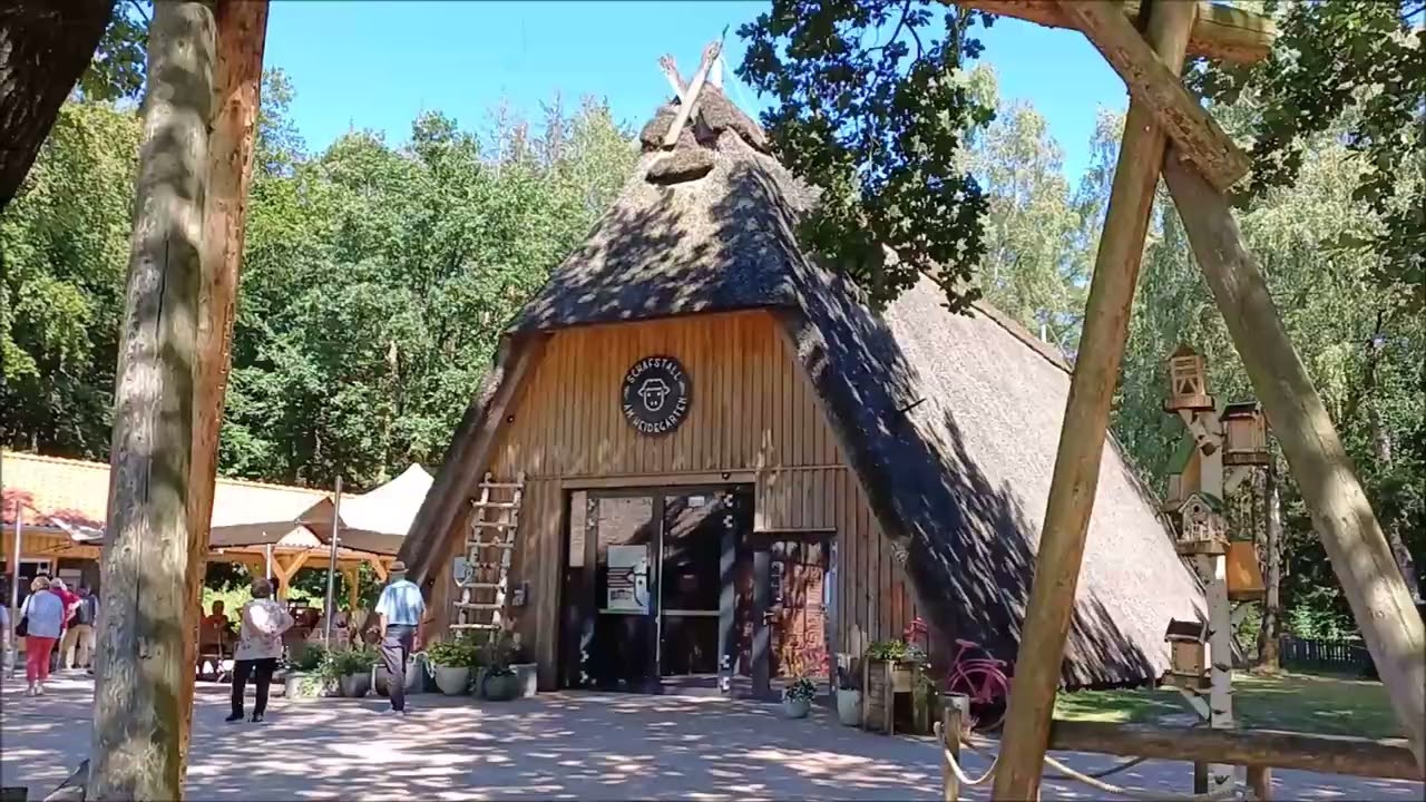 Spaziergang durch den Heidegarten in Schneverdingen im Landkreis Heidekreis