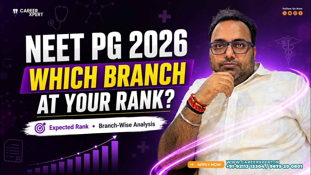 NEET PG2026 EXPECTED BRANCH WISE CHANCES  WITH EXPECTED MARKS SCORE & OTHER COUNSELING DETAILS 