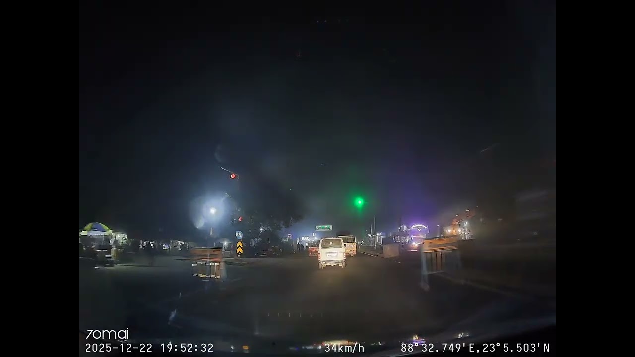 Evening Drive on NH12 - Back From Murshidabad continued 21 - dash cam