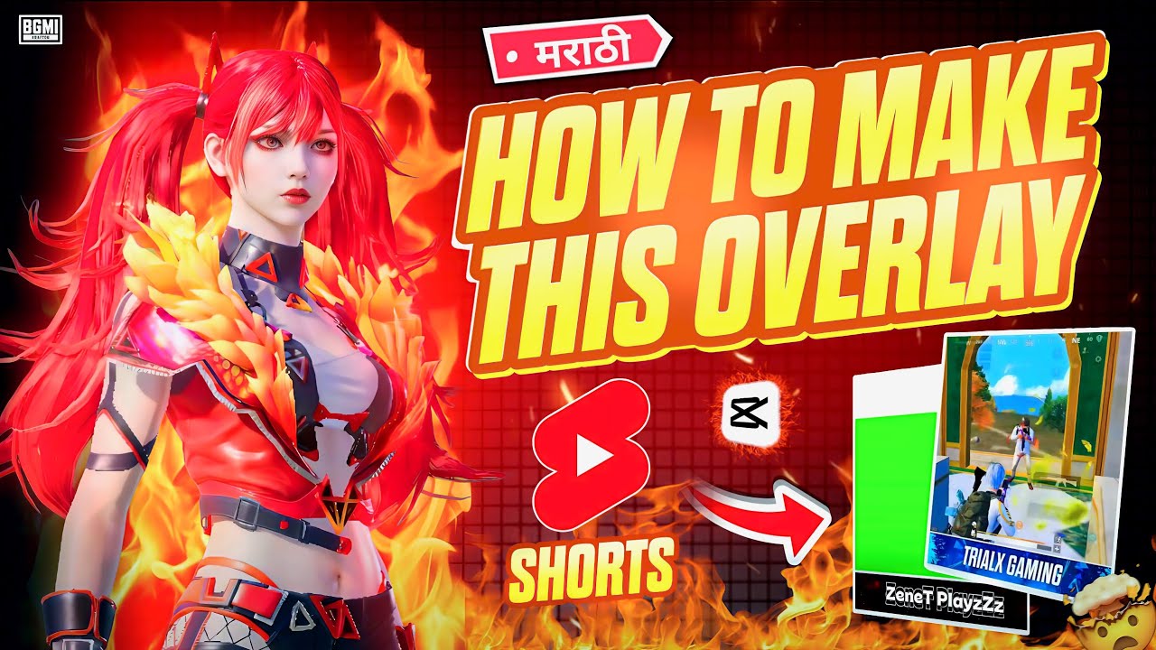How To Make YouTube Shorts Gaming Overlay in CapCut | BGMI Tutorial Marathi