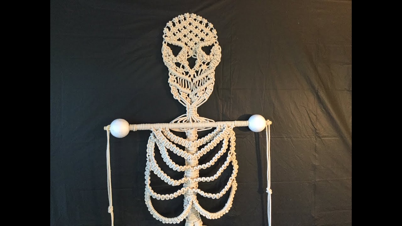 HOW TO CREATE - MACRAME SKELETON FOR HALLOWEEN