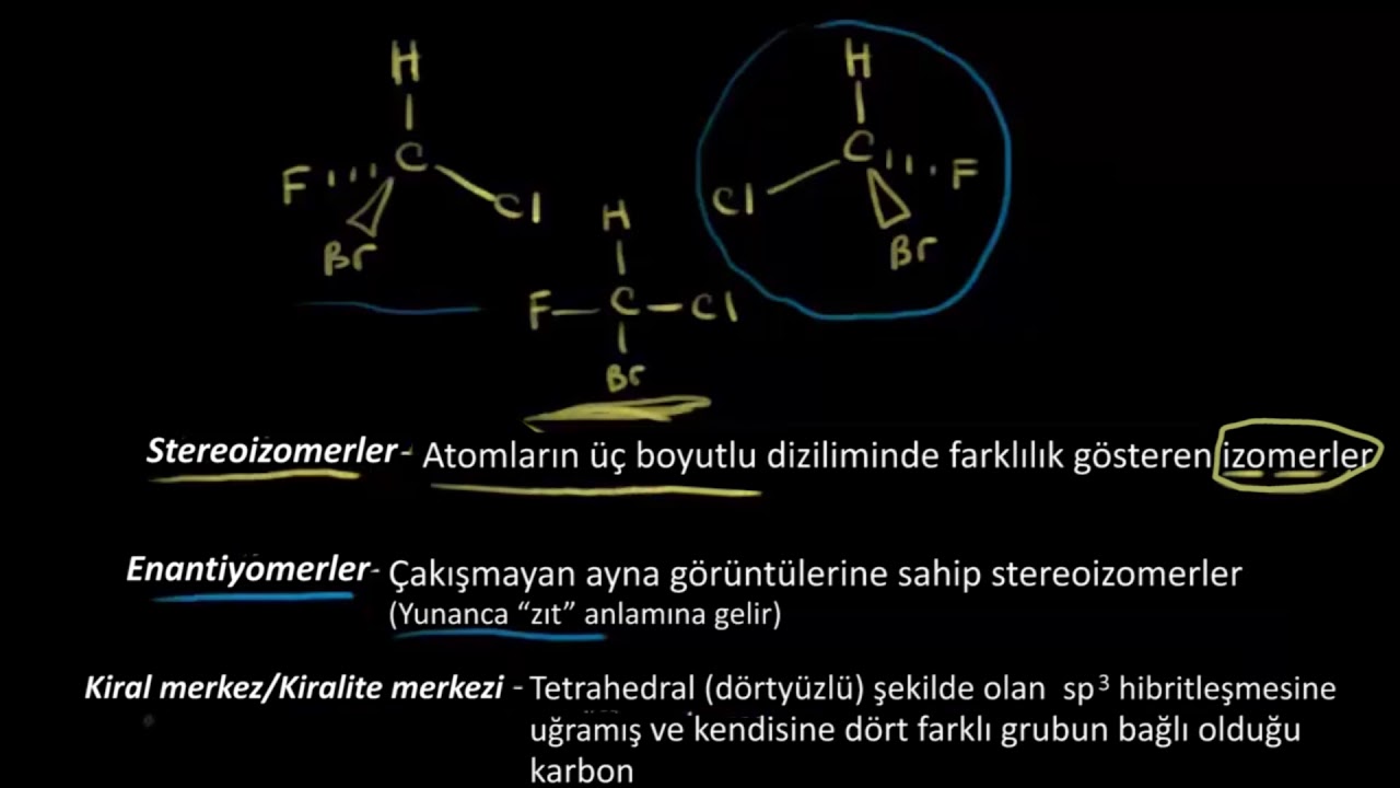 Stereoizomerler, Enantiyomerler ve Kiralite Merkezleri (Fen Bilimleri) (Organik Kimya) (Kimya)