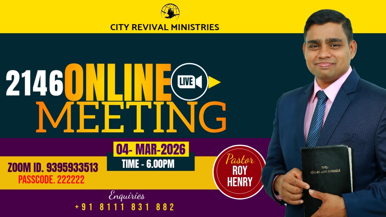 ZOOM LIVE | PR. JACOB PETER | WORSHIP BY: MASTER JONATHAN ROY HENRY