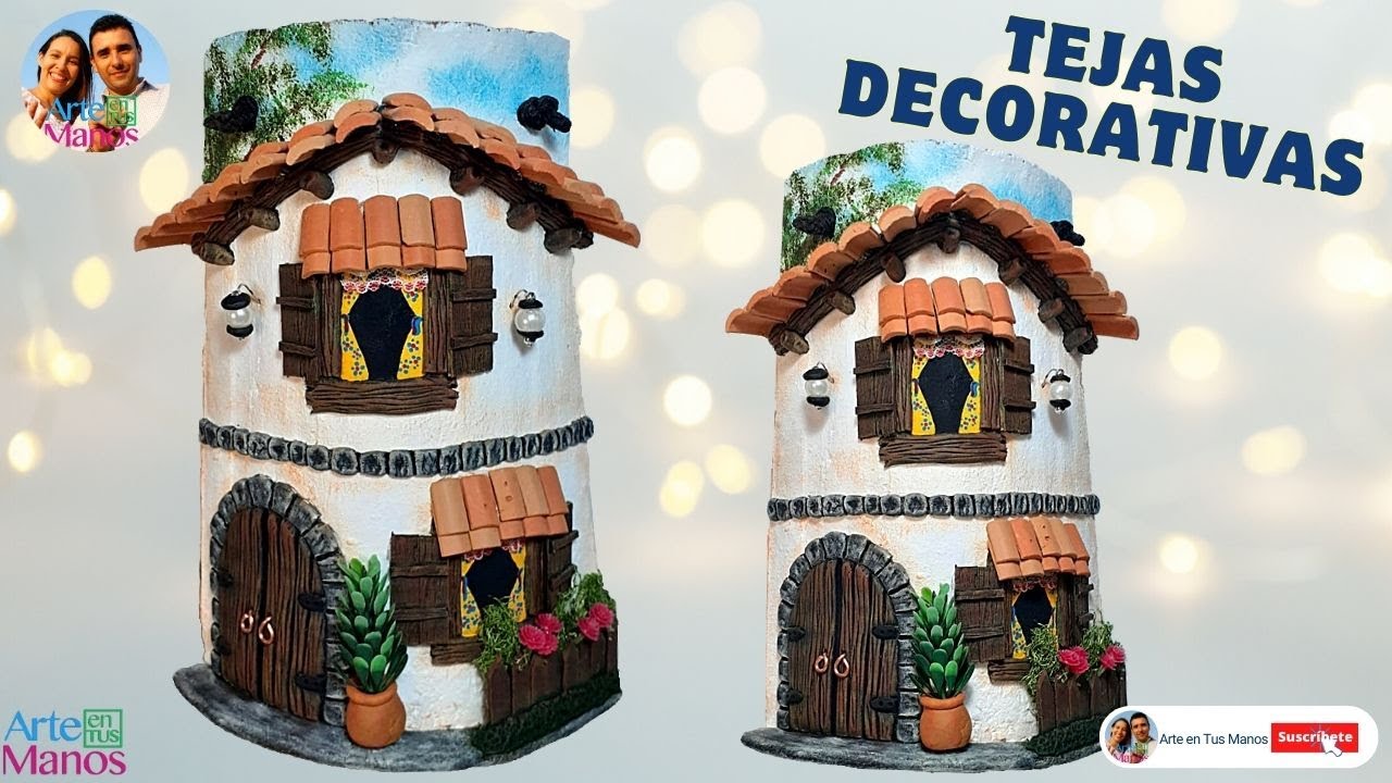 🔴Cómo Hacer TEJAS DECORATIVAS, Tutorial Completo con Arte en Tus Manos