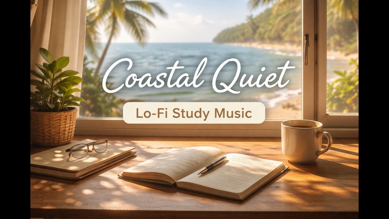 Coastal Quiet 🌊 Lo-Fi Beach Pop for Studying & Focus | Calm Summer Study Music
