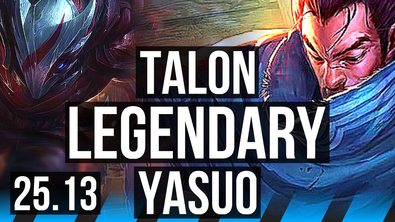 TALON vs YASUO (MID) | Legendary | EUW Diamond | 25.13