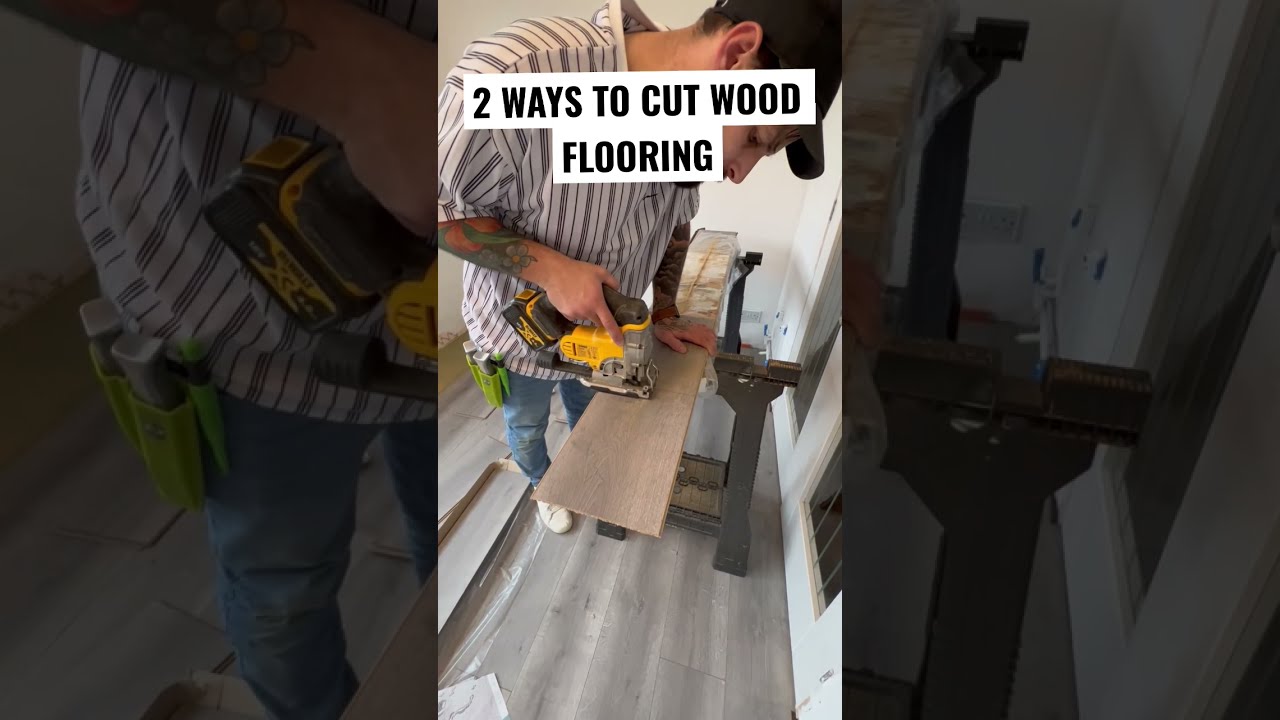 2 WAYS TO CUT WOOD FLOORING #laminateflooring #flooring #diy #homeimprovement #shorts
