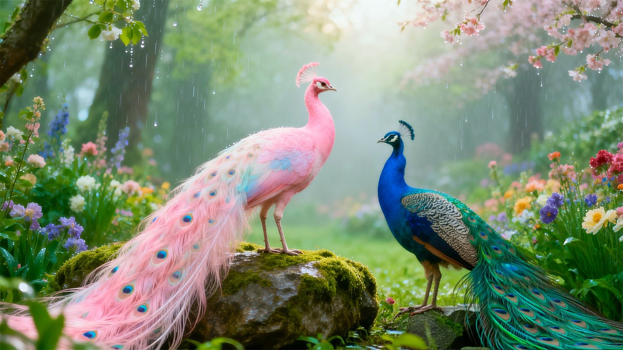 🌿 Relaxing Spring Rain Piano 🎹 with Birds Singing 🐦 | Nature Ambience
