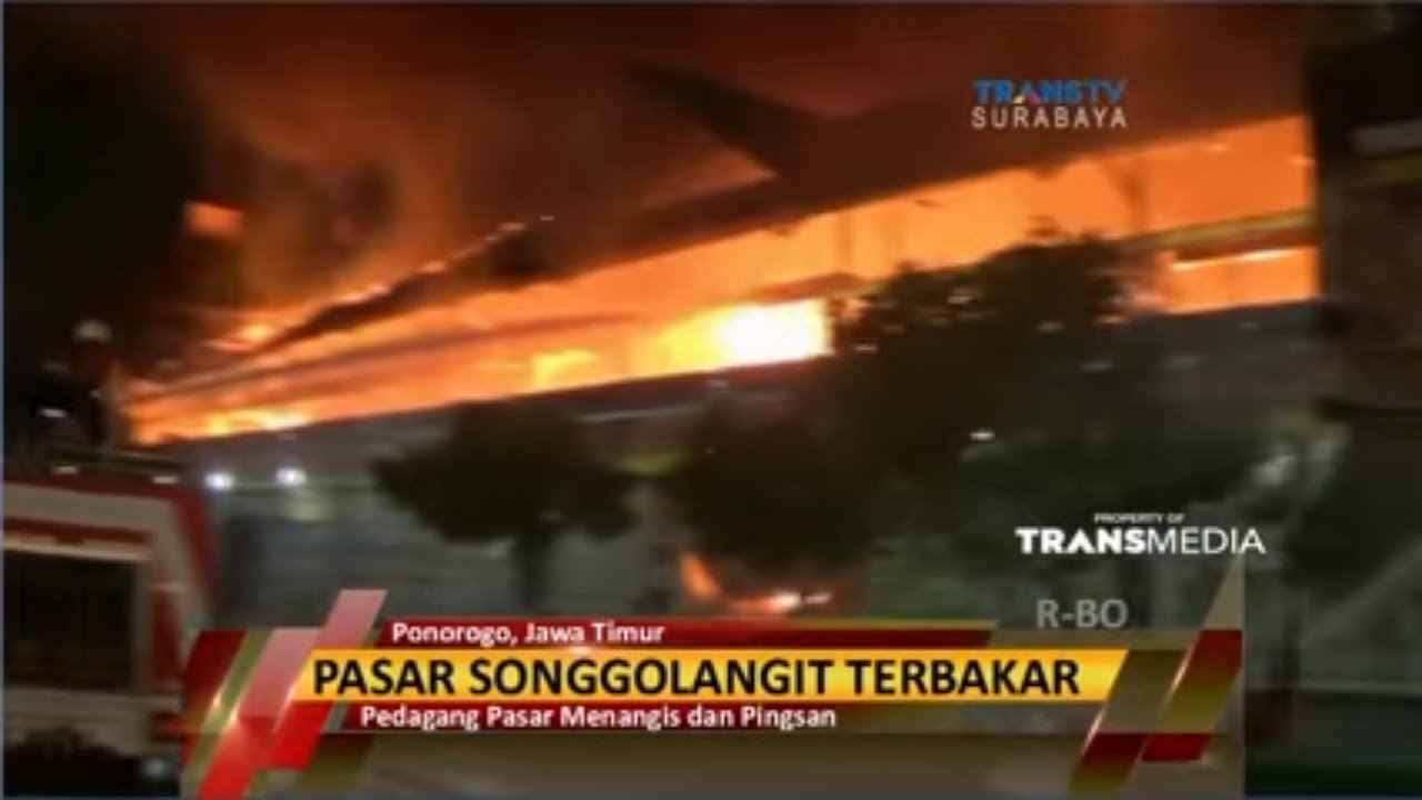 Pasar Terbesar di Ponorogo, Songgolangit Terbakar