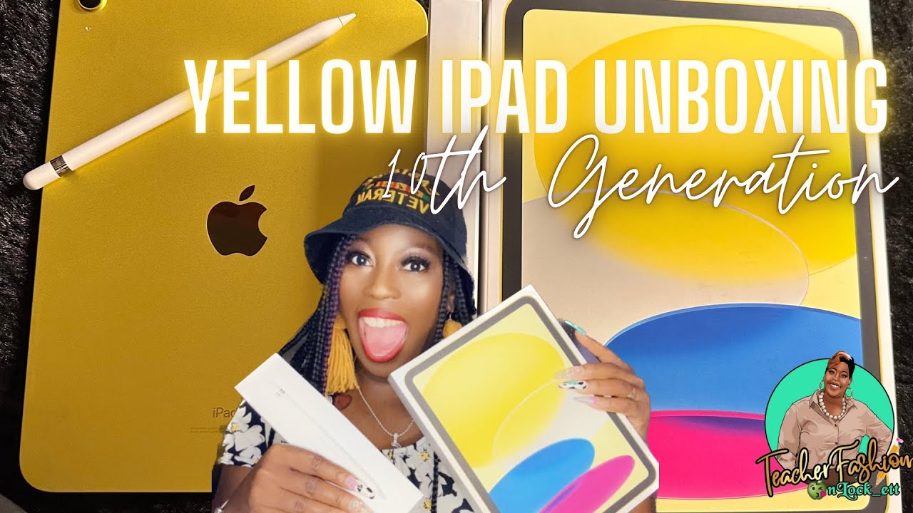 iPad 10th Generation (Yellow) Unboxing 💛+ Apple Pencil 1 ￼+ Accessories + Review