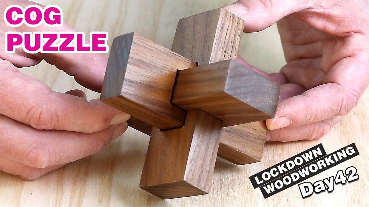 Make an interlocking wood puzzle. The COG Puzzle. | LOCKDOWN Day 42